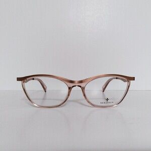 Women's Seraphin Rose Gold Designer Cat Eyeglasses Frames Handmade In Japan